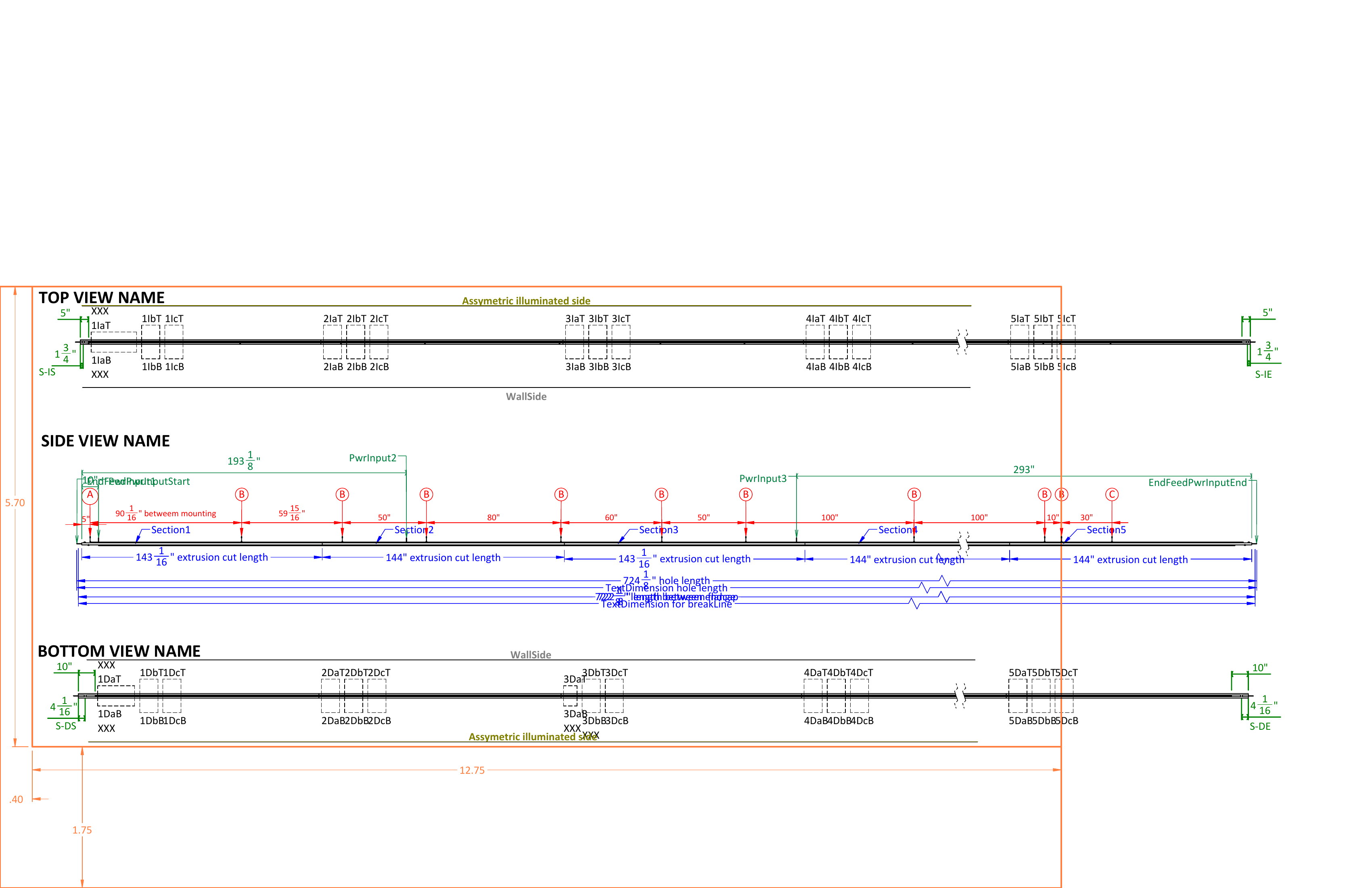 FastLine 2D shop-drawing template generated by DriveWorks Pro